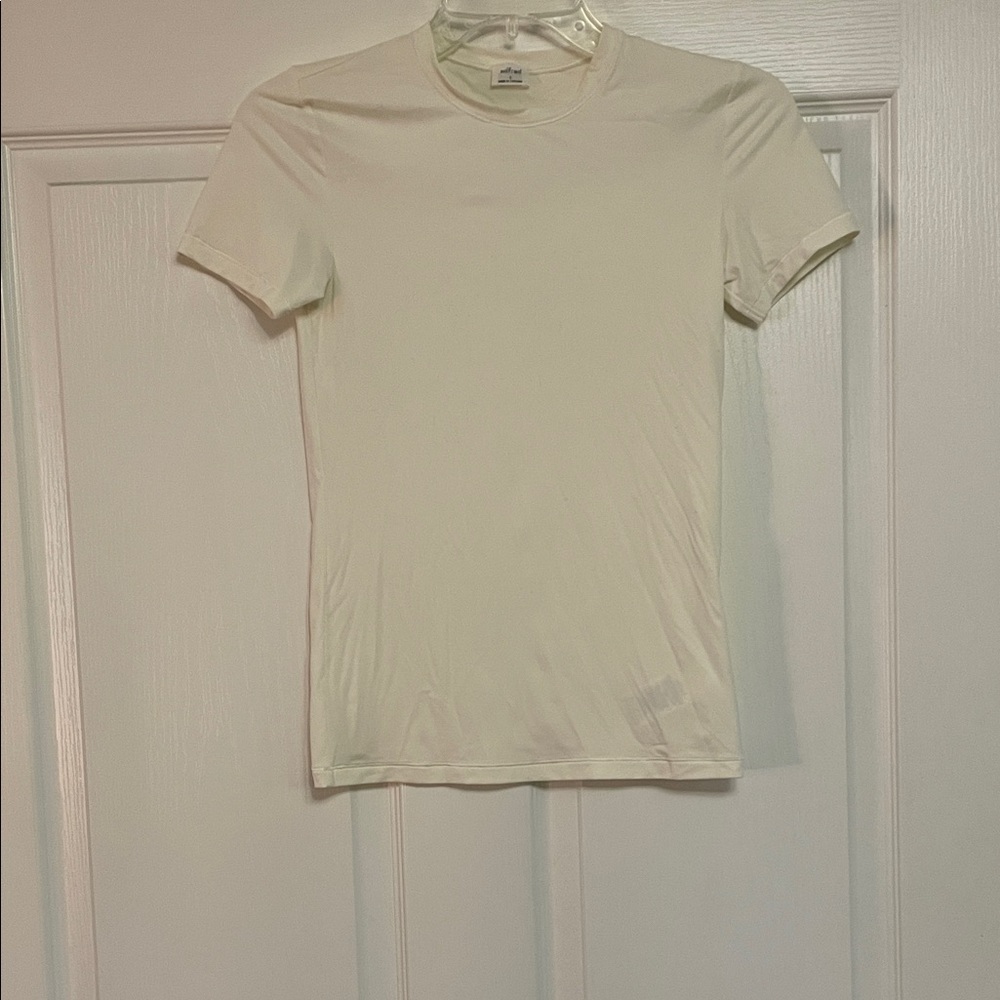 Wilfred Short Sleeve Cream Tee S